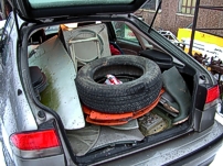 Photo of Martins SAAB filled with parts