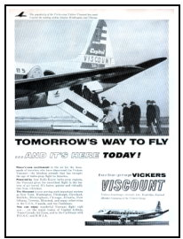 Vickers Poster featuring a Capital Viscount.