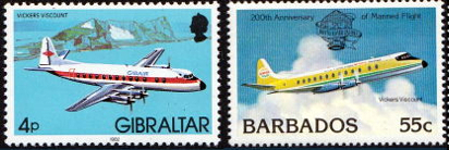 Vickers Viscount Stamps