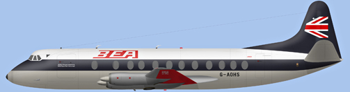 David Carter illustration of British European Airways Corporation Viscount G-AOHS