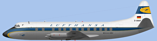 David Carter illustration of Deutsche Lufthansa AG Viscount D-ANAF