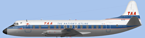 David Carter illustration of Trans-Australia Airlines Viscount VH-TVP