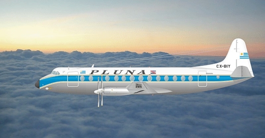 Jorge Cobas illustration of PLUNA Viscount CX-BIY