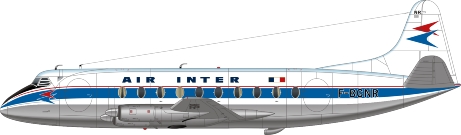 Nick Webb illustration of Air Inter Viscount F-BGNR