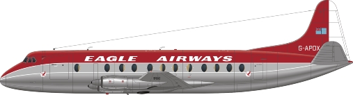 Nick Webb illustration of Eagle Airways Viscount G-APDX
