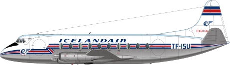 Nick Webb illustration of Icelandair Viscount TF-ISU