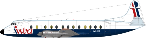 Nick Webb illustration of Intra Airways Viscount G-AVJB