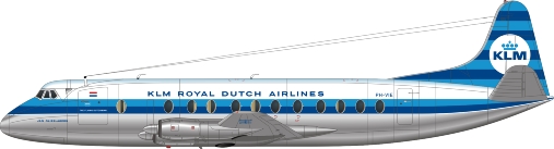 Nick Webb illustration of KLM Viscount PH-VIE