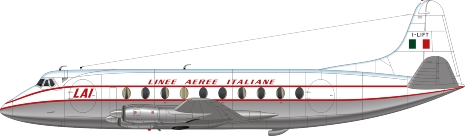 Nick Webb illustration of Linee Aeree Italiane Viscount I-LIFT