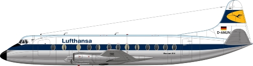 Nick Webb illustration of Lufthansa Viscount D-ANUN