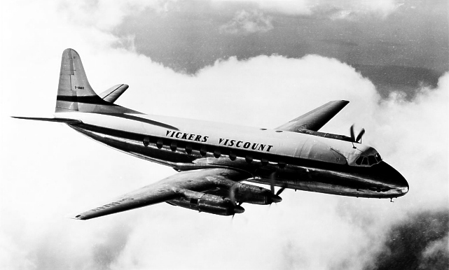 Photo of Ministry of Supply Viscount G-AMAV c/n 3 July 1955