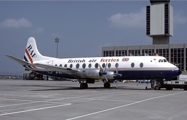 Photo of British Air Ferries (BAF) Viscount G-AOYM c/n 262 June 1984