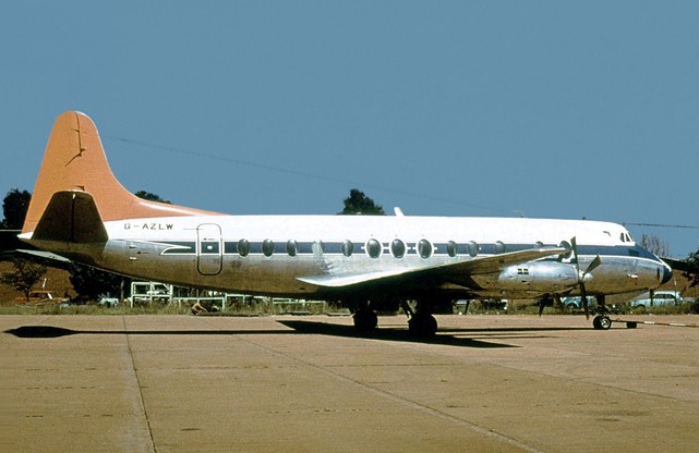 Photo of British Midland Airways (BMA) Viscount G-AZLW c/n 352 February 1972