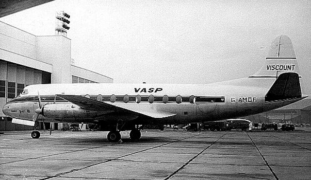 Photo of Viação Aérea São Paulo SA (VASP) Viscount G-AMOF c/n 19 July 1962