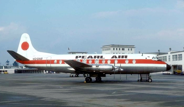 Photo of Pearl Air Viscount VQ-GAB c/n 248 September 1976