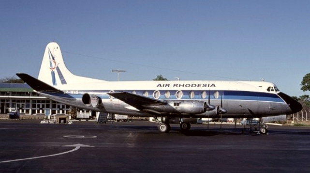 Air Rhodesia Viscount c/n 297 VP-WAS in November 1977