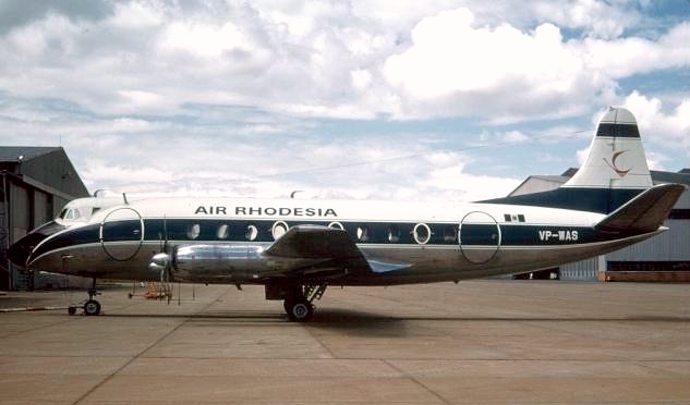 Air Rhodesia Viscount c/n 297 VP-WAS in June 1970