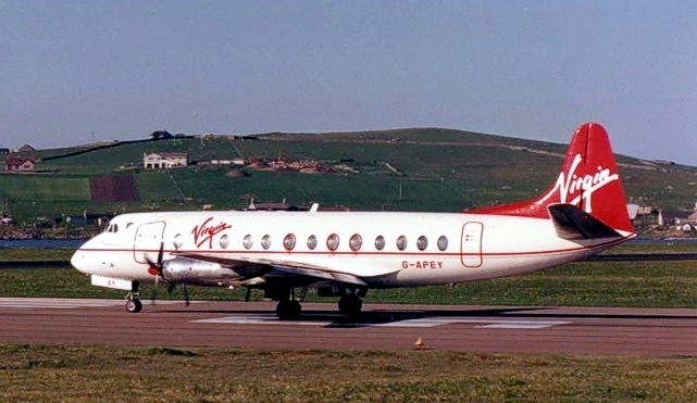 Photo of British Air Ferries (BAF) Viscount G-APEY c/n 382 May 1989
