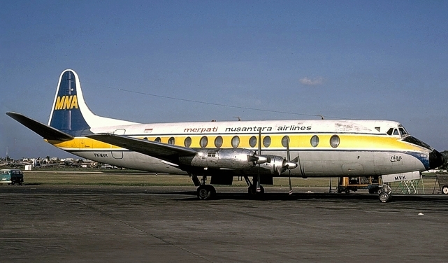 Viscount c/n 319 as PK-MVK of Merpati Nusantara Airlines