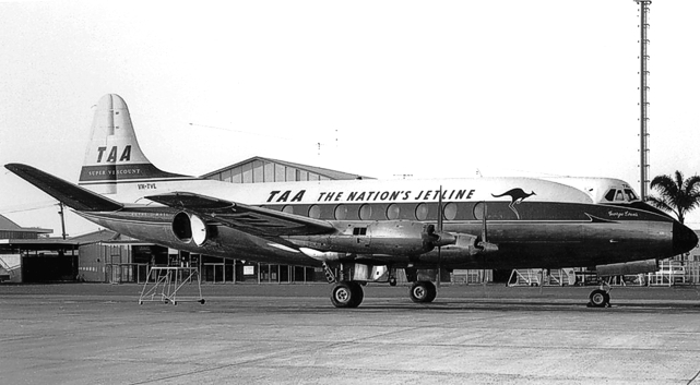 TAA - Trans-Australia Airlines Viscount c/n 197 VH-TVL taken at Eagle Farm Airport