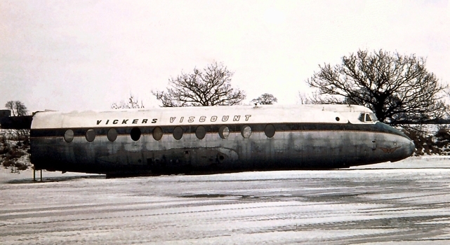 Photo of Ministry of Aviation Firefighting School Viscount G-AMAV c/n 3 August 1963