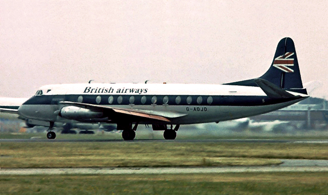 Photo of British Airways (BA) Viscount G-AOJD c/n 153