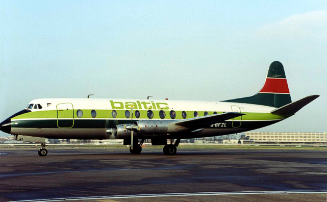 Photo of Baltic Airlines (UK) Viscount G-BFZL c/n 435 January 1989