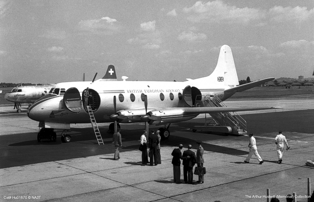 On 29 July 1950 the prototype Viscount operated the world's first turbine-powered airline service