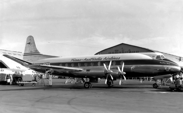 Photo of Trans-Australia Airlines (TAA) Viscount VH-TVD c/n 47 December 1955