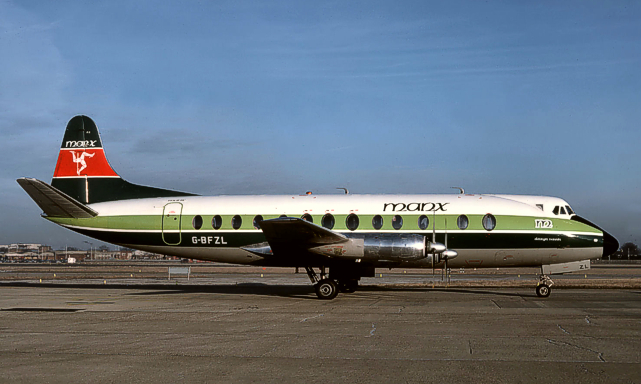 Photo of Manx Airlines (Skianyn Vannin) Viscount G-BFZL c/n 435 January 1986
