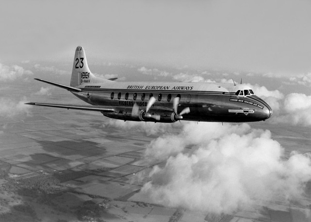 BEA - British European Airways Viscount c/n 3 G-AMAV taken during the London to Christchurch air-race