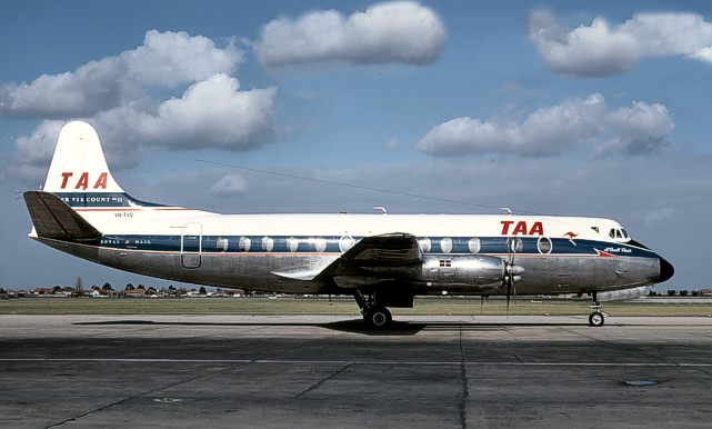 Photo of Trans-Australia Airlines (TAA) Viscount VH-TVQ c/n 434 August 1969