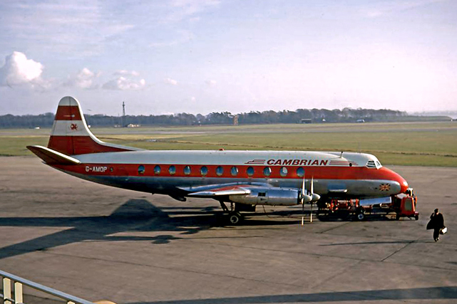 Photo of Cambrian Airways Viscount G-AMOP c/n 29 July 1967