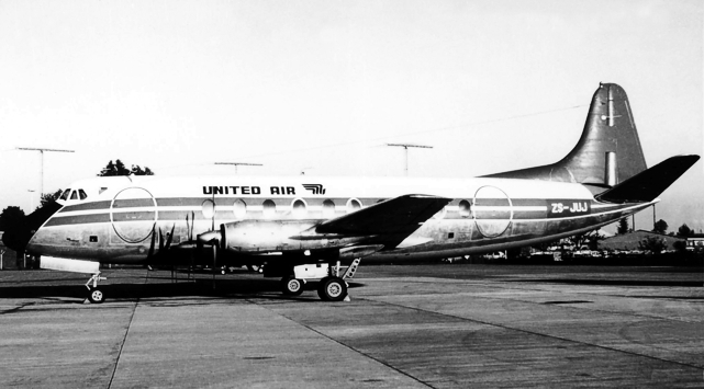 Photo of United Air Viscount ZS-JUJ c/n 243 September 1979