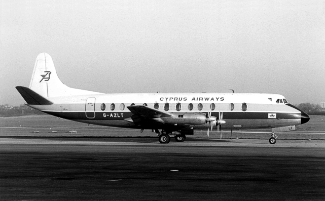 Photo of Cyprus Airways Ltd Viscount G-AZLT c/n 349 February 1975