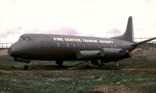Photo of Jersey Airport Fire & Rescue Service Viscount G-AOJD c/n 153 May 1979