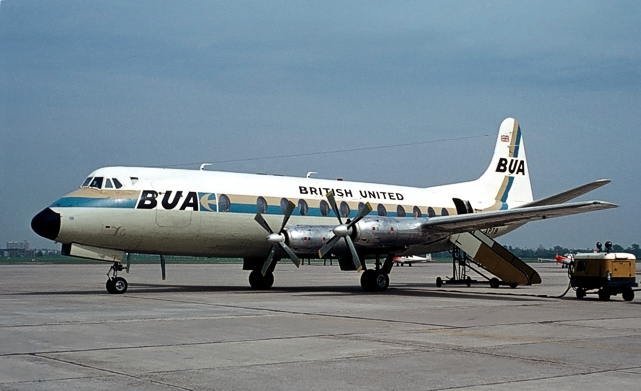Photo of British United Airways (BUA) Viscount G-APTB c/n 424