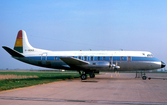 Photo of Field Aircraft Services Ltd Viscount G-BDKZ c/n 372 February 1976