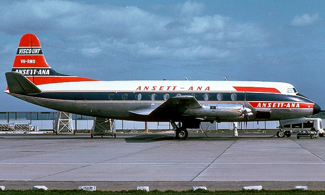 ANSETT-ANA's ex Butler Air Transport V.747 Viscount c/n 97 VH-RMO