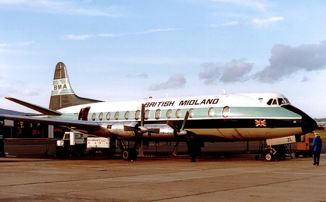 Photo of British Midland Airways (BMA) Viscount G-BFZL c/n 435 March 1981