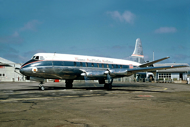 Photo of Trans-Australia Airlines (TAA) Viscount VH-TVF c/n 49 September 1956