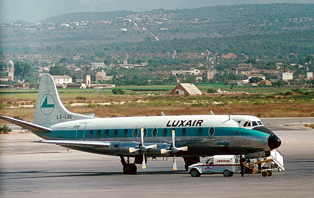 Photo of Luxair Viscount LX-LGC c/n 376 July 1969
