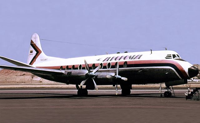 Photo of Linea Aeropostal Venezolana (LAV) Viscount YV-C-AMT c/n 81 April 1975