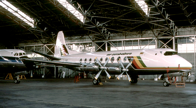 Photo of Air Zimbabwe Viscount Z-YNB c/n 99 December 1984