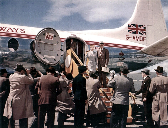 BEA - British European Airways Viscount c/n 19 G-AMOF taken during the filming of 'The man who knew too much'