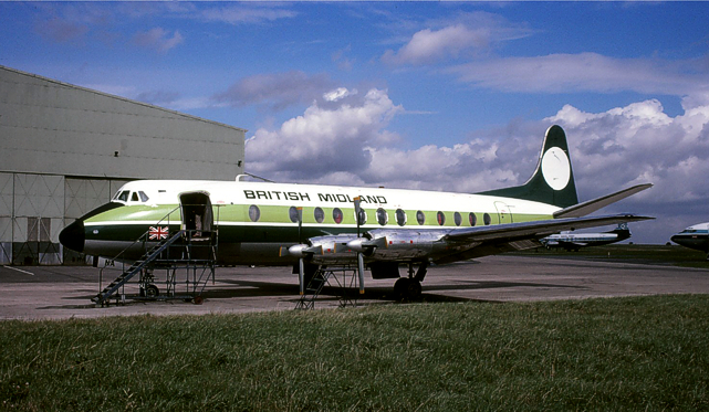 Photo of British Midland Airways (BMA) Viscount G-AZNA c/n 350 August 1982