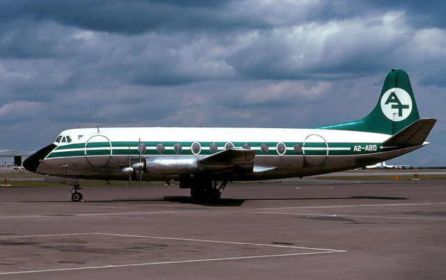 Photo of Air Botswana Viscount A2-ABD c/n 243 June 1977