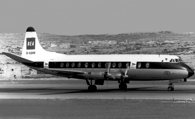 Photo of British European Airways Corporation (BEA) Viscount G-AOHV c/n 170 July 1968
