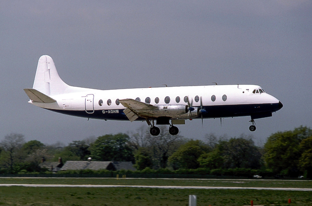Photo of British Air Ferries (BAF) Viscount G-AOHM c/n 162 May 1984