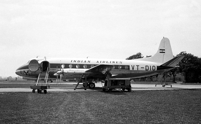 Photo of Indian Airlines Corporation (IAC) Viscount VT-DIO c/n 192 July 1957